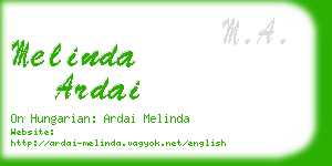 melinda ardai business card